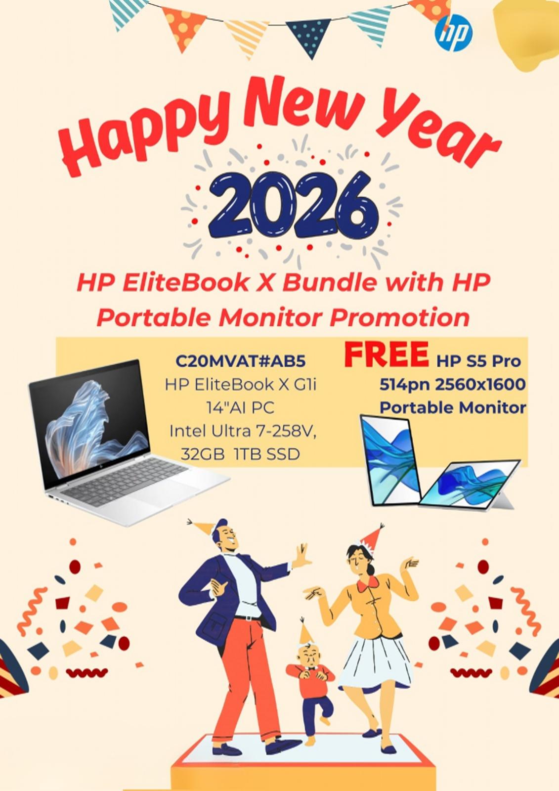 HP EliteBook X Bundle with Portable Monitor